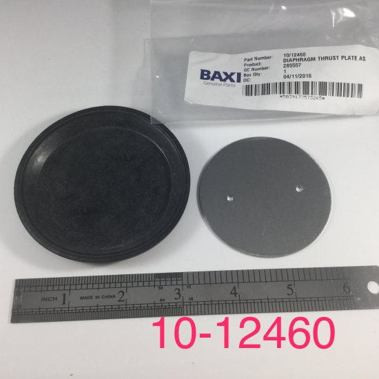 (image for) Diaphram, Rubber W/Plate for Myson 325 and Thermar TL200 - Click Image to Close